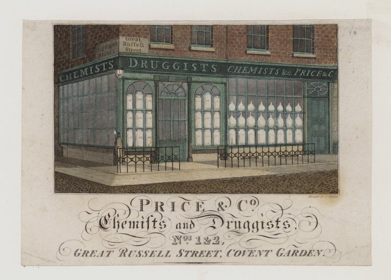 化学家和药剂师，Price＆Co，贸易卡 作者 英语学校