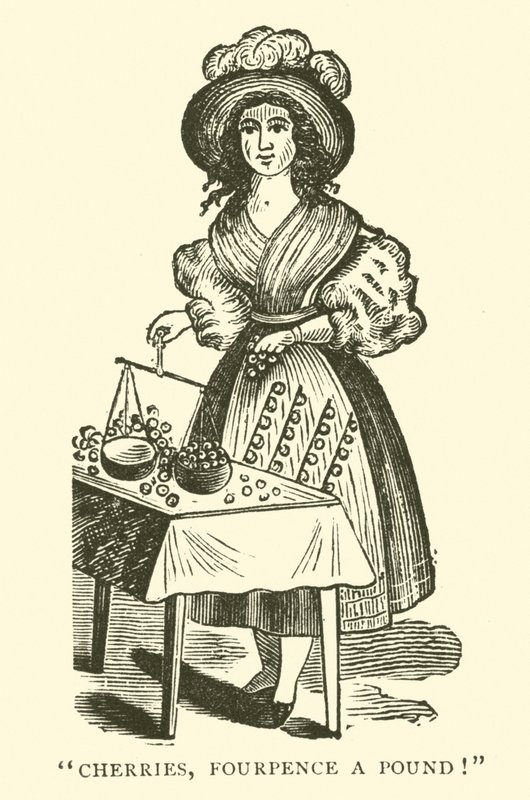 Cherry seller (woodcut) 作者 英语学校