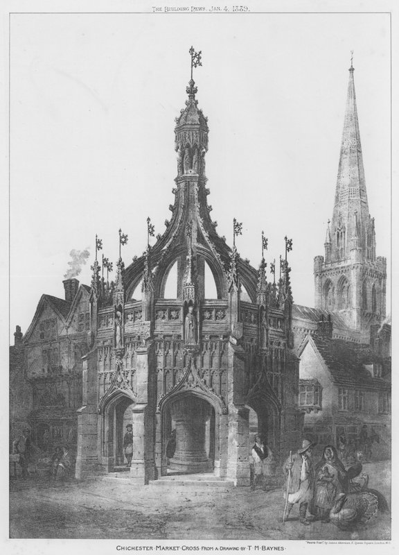Chichester Market Cross (litho) 作者 英语学校