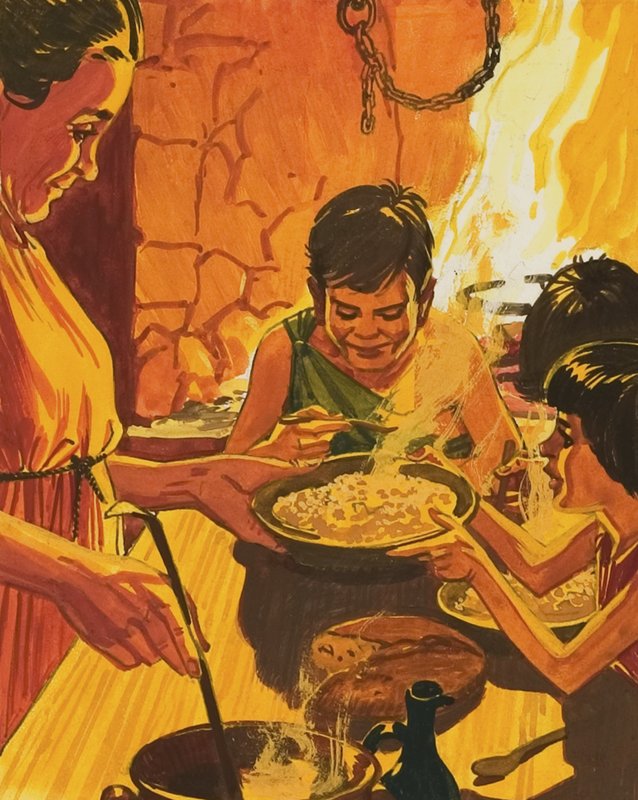 孩子们吃晚餐 作者 英语学校