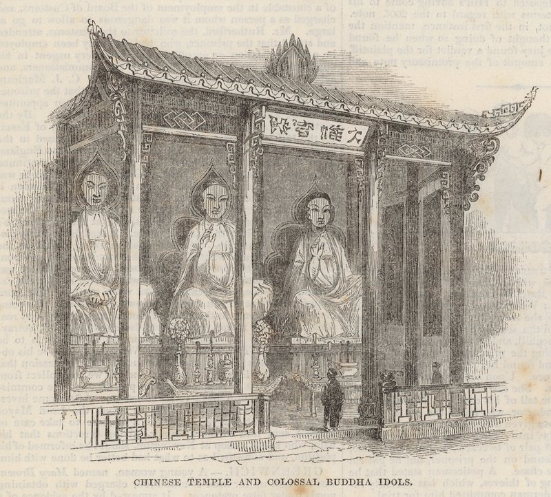 中国寺庙和巨大的佛像 作者 英语学校