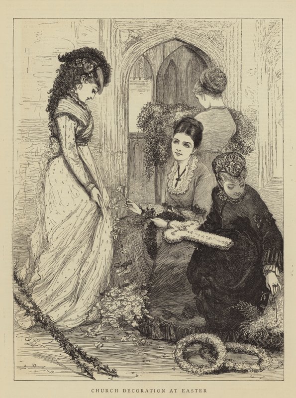 Church Decoration at Easter (engraving) 作者 英语学校