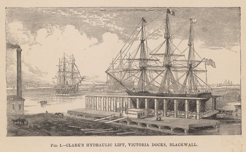 克拉克斯液压升降机，Victoria Docks，Blackwall 作者 英语学校