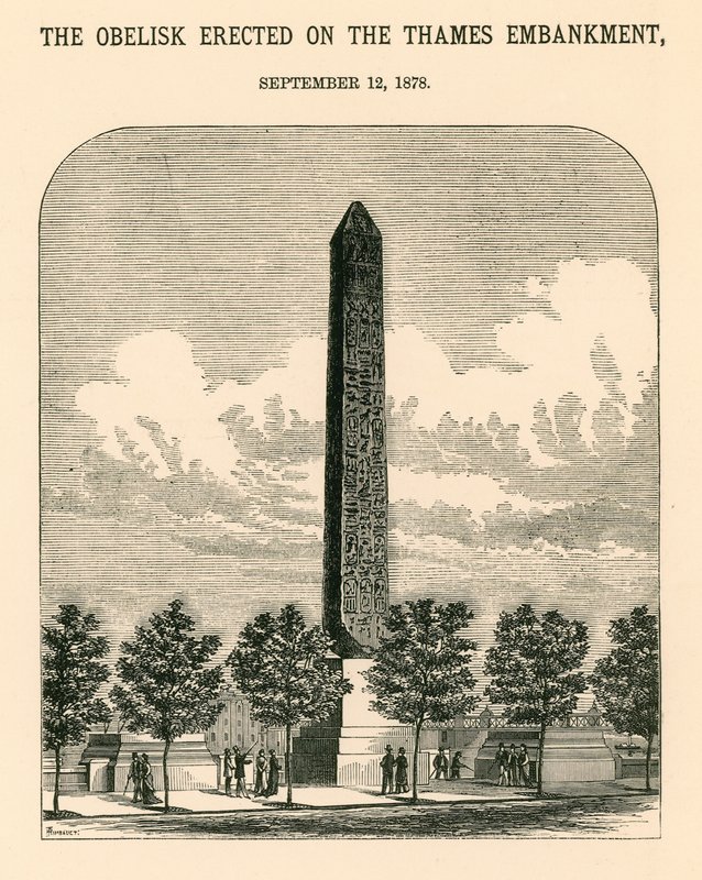 Cleopatras Needle;方尖碑于1878年9月12日在泰晤士河堤防上竖立 作者 英语学校