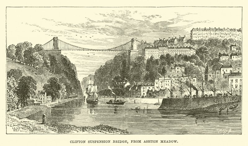 Clifton吊桥，来自Ashton Meadow 作者 英语学校