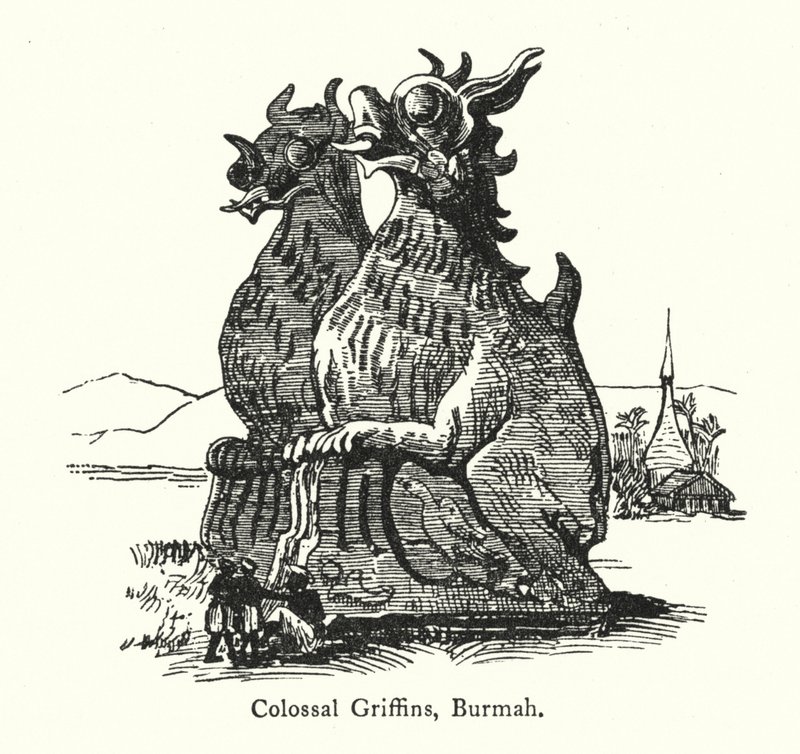 Colossal Griffins, Burmah (engraving) 作者 英语学校
