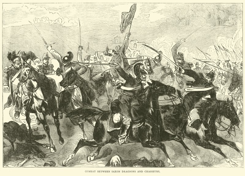 1870年9月，Saxon Dragoons和Chasseurs之间的战斗 作者 英语学校