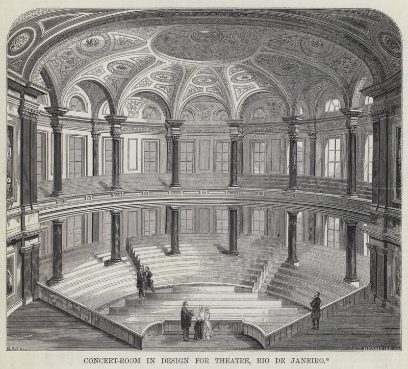 Concert-Room in Design for Theatre, Rio de Janeiro (engraving) 作者 英语学校