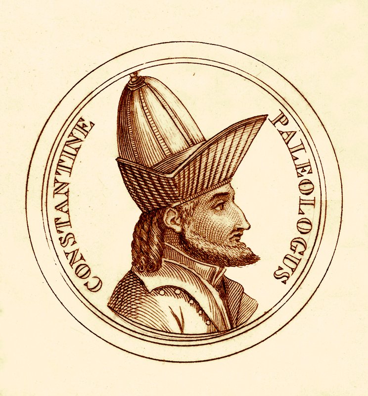 Constantine Paleologus，1825年出版的George Crabb的“环球历史辞典”插图（数字增强图像） 作者 英语学校