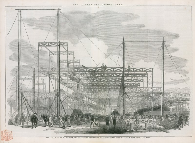 建造水晶宫，1851年的大展 作者 英语学校