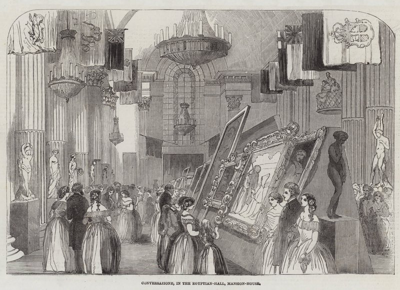 Conversazione, in the Egyptian-Hall, Mansion House (engraving) 作者 英语学校