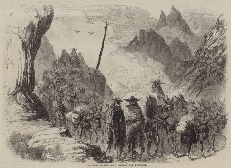 Conveying Spanish Wines across the Pyrenees (engraving) 作者 英语学校