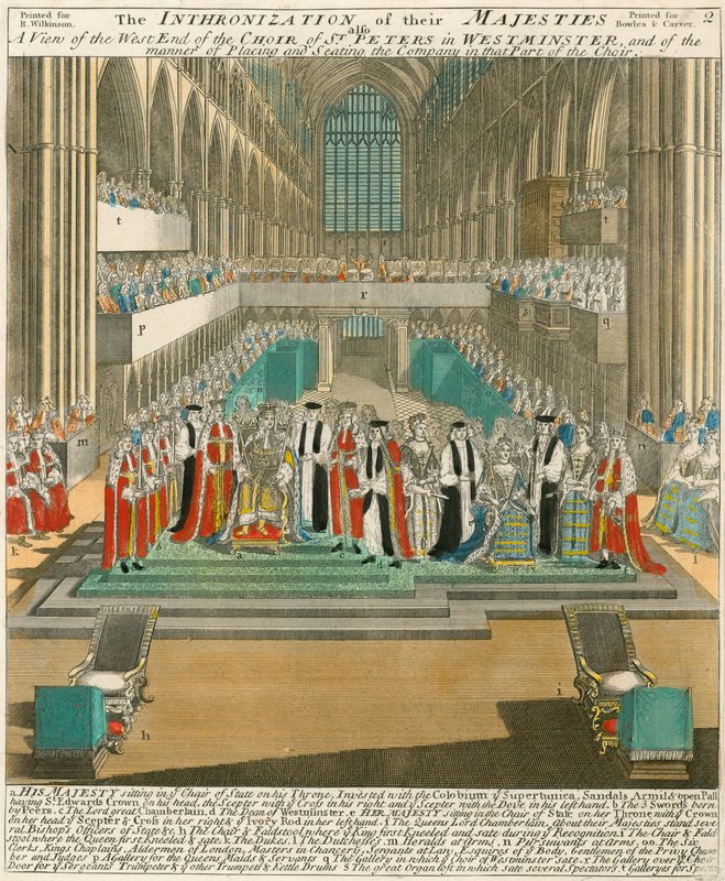 1689年4月11日威廉三世和玛丽女王的加冕仪式 作者 英语学校