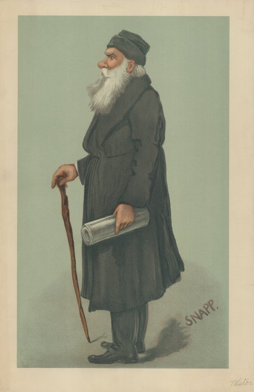计数Lyof Nikolaivitch Tolstoi，1901年10月24日，名利场卡通 作者 英语学校