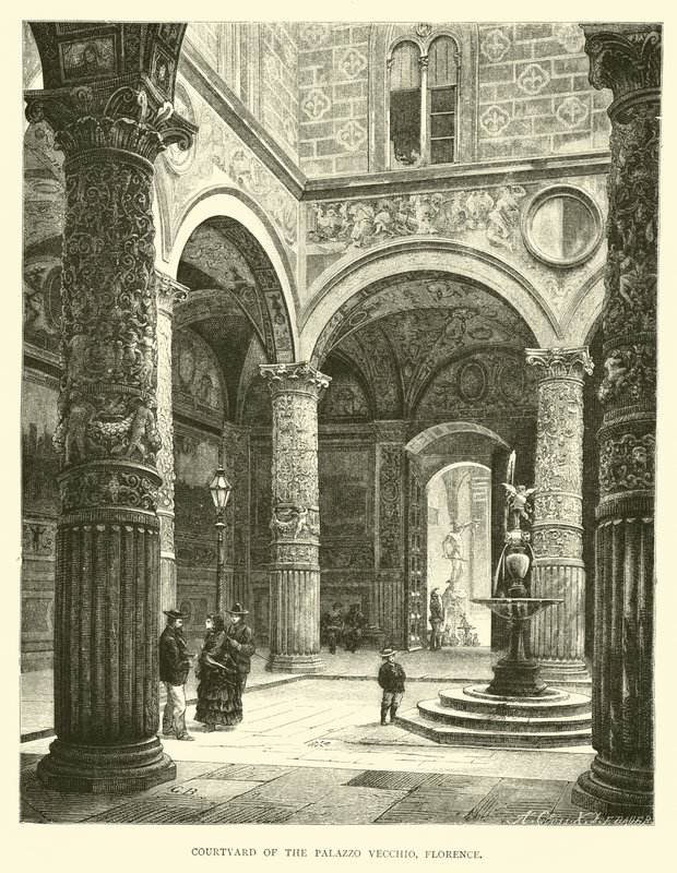 Palazzo Vecchio，佛罗伦萨的庭院 作者 英语学校