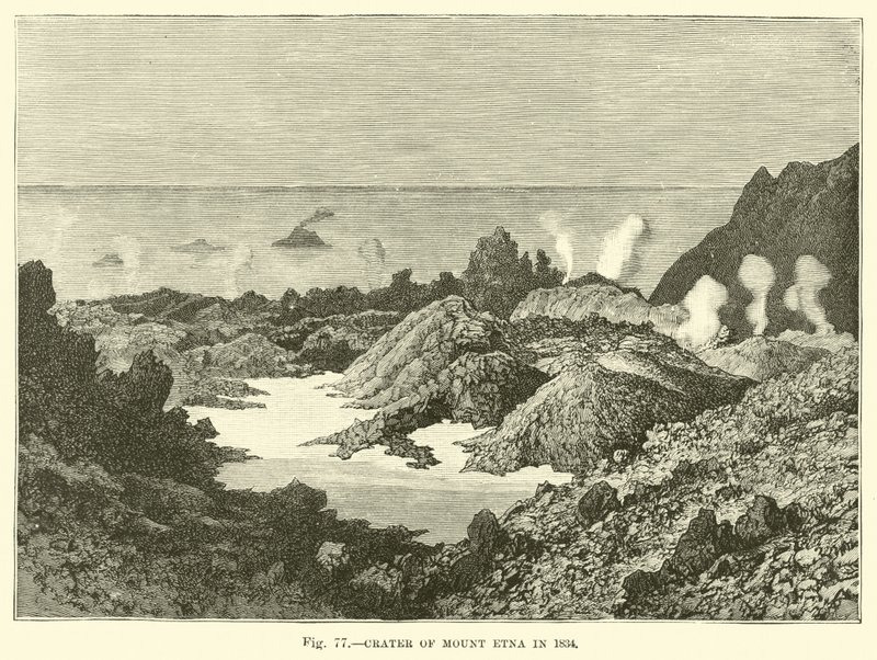 1834年埃特纳火山的火山口 作者 英语学校