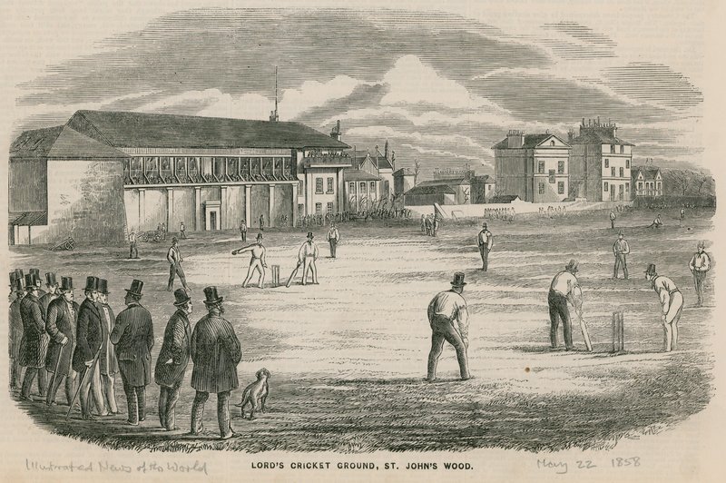 在圣约翰伍德的Lords Cricket Ground举行的板球比赛 作者 英语学校