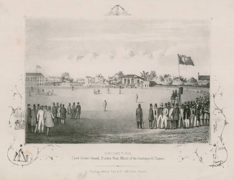 板球; Lord Cricket Ground，St Johns Wood;绅士与球员的比赛 作者 英语学校