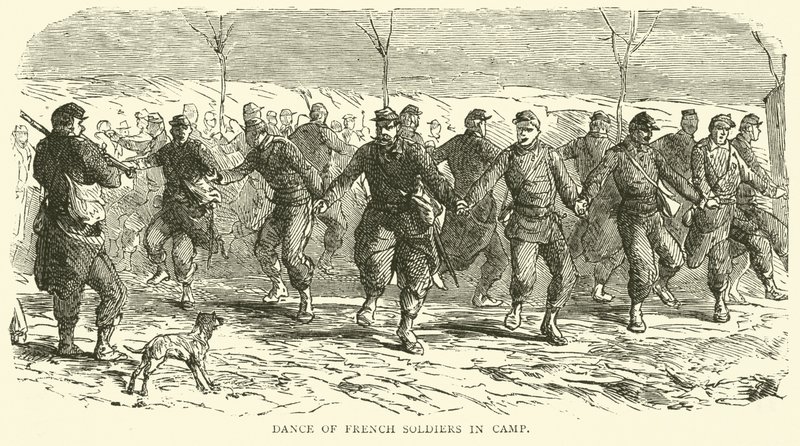 1870年11月，阵营中的法国士兵之舞 作者 英语学校