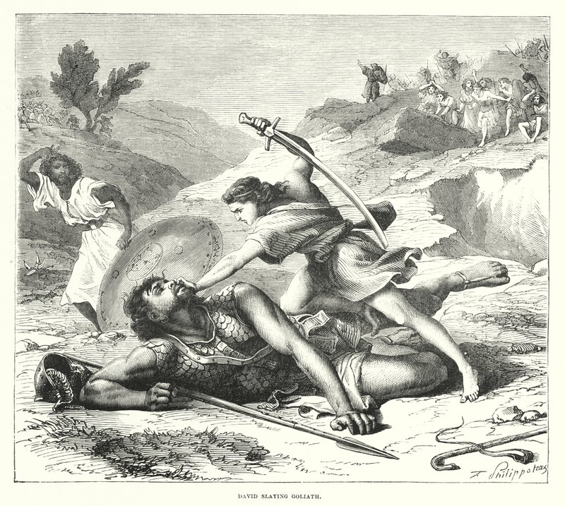David slaying Goliath (engraving) 作者 英语学校