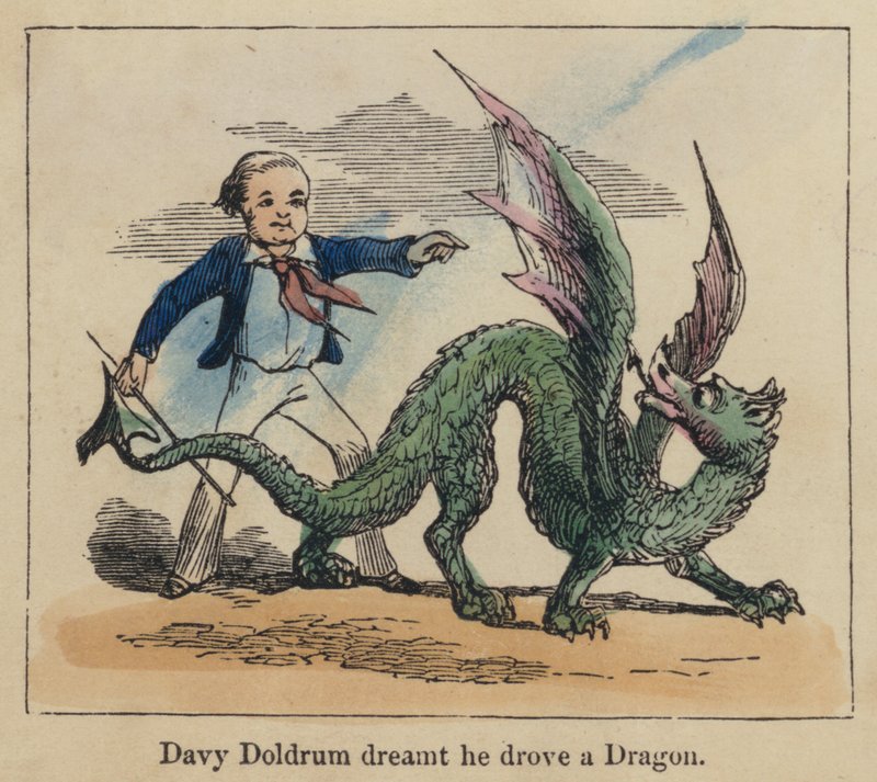 Davy Doldrum dreamt he drove a Dragon (coloured engraving) 作者 英语学校