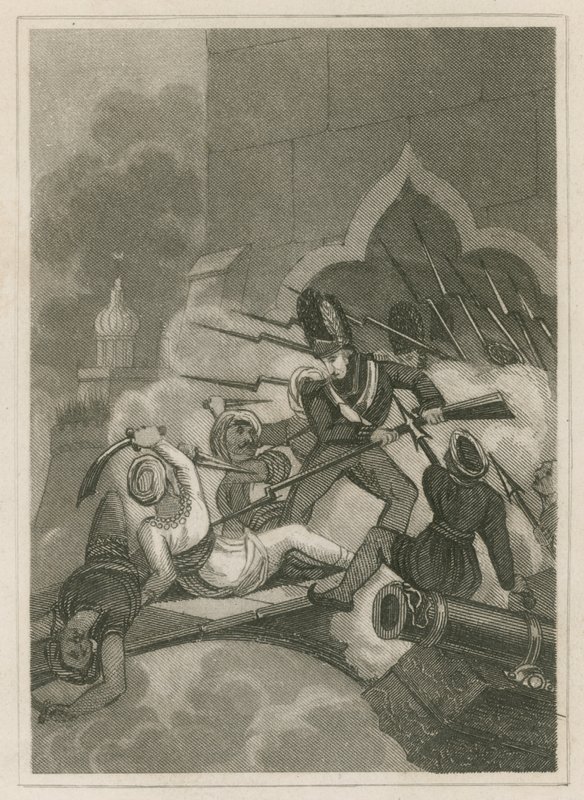 蒂波奥·萨希布（Tippoo Sahib）于1799年在印度塞里加巴坦被围困时去世 作者 英语学校