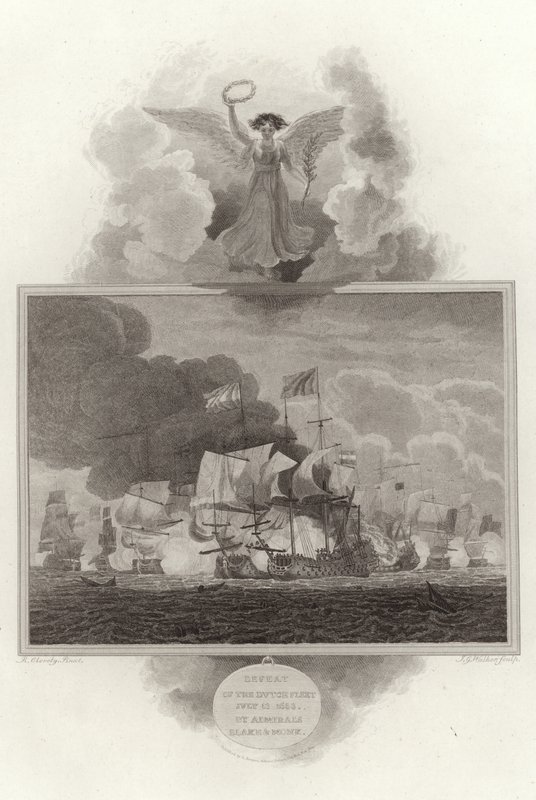 1653年7月13日，海军上将布莱克和僧侣击败了荷兰舰队 作者 英语学校