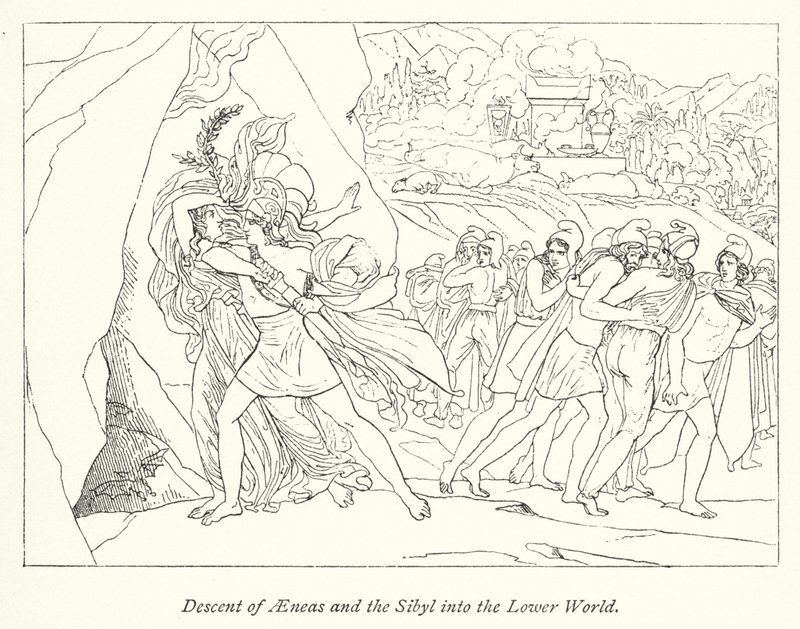 Descent of Aeneas and the Sibyl into the Lower World (litho) 作者 英语学校