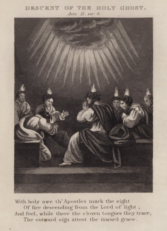 Descent of the holy ghost, Acts II, ver 4 (engraving) 作者 英语学校
