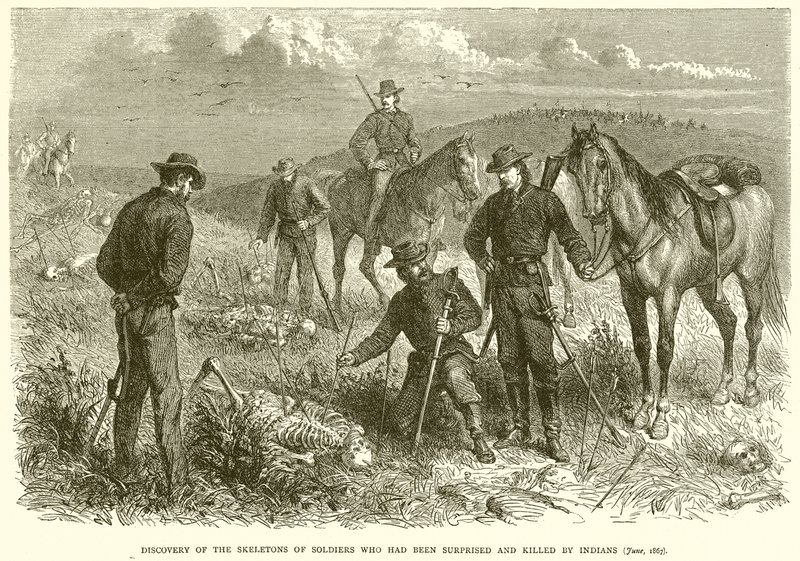 发现被印第安人惊讶和杀害的士兵骷髅（1867年6月） 作者 英语学校