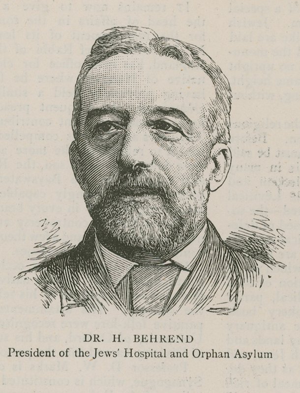 H Behrend博士，犹太医院院长和孤儿庇护所 作者 英语学校