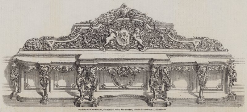 客厅餐具柜，莫兰特、博伊德和莫兰特，在国际展览中（版画） 作者 英语学校