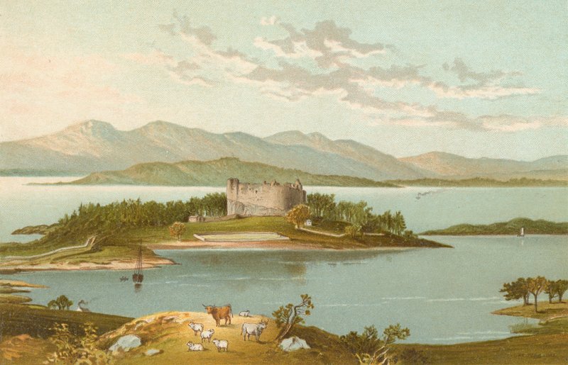 Dunstaffnage城堡和Loch Etive 作者 英语学校