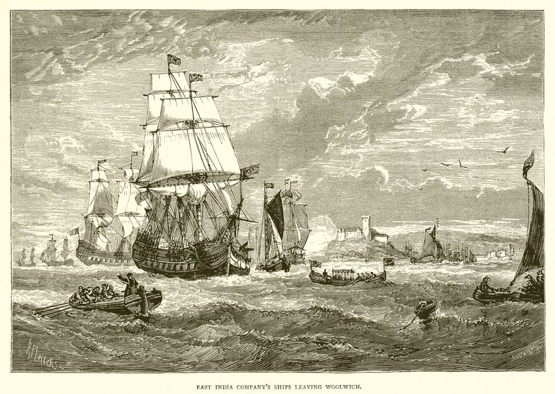 东印度公司的船只离开伍尔维奇（1623年） 作者 英语学校
