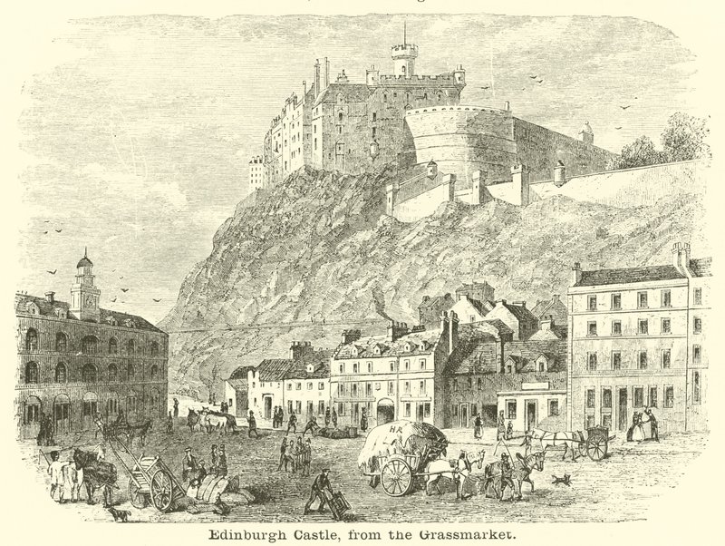 爱丁堡城堡，来自Grassmarket 作者 英语学校