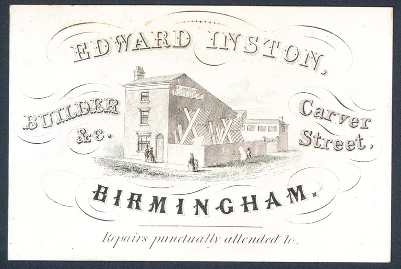 Edward Inston，建筑师，贸易卡 作者 英语学校