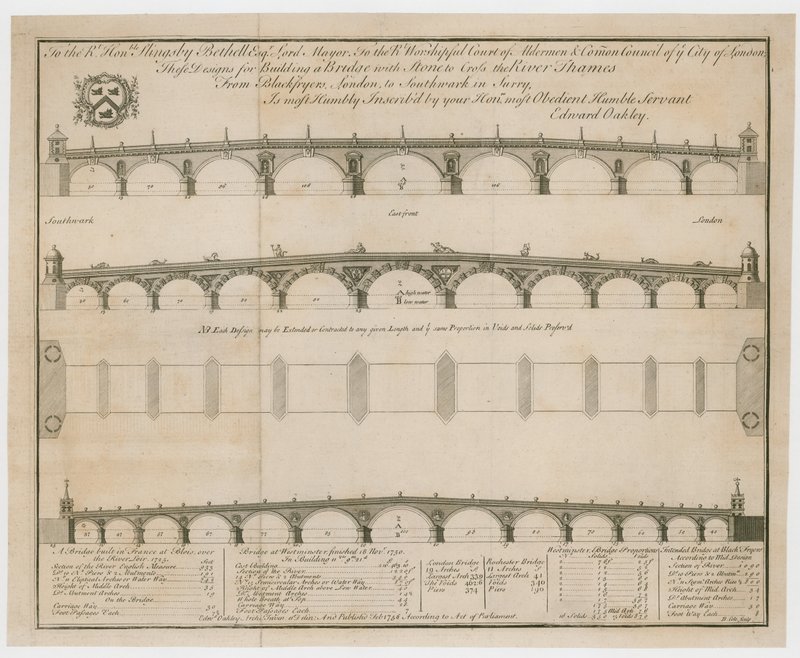 Edward Oakleys为Blackfriars Bridge设计 作者 英语学校