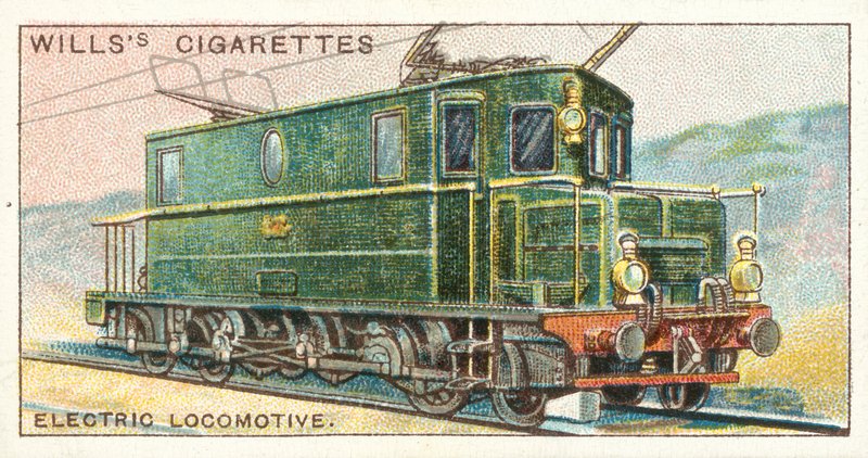 电力机车（chromolitho）。 作者 英语学校