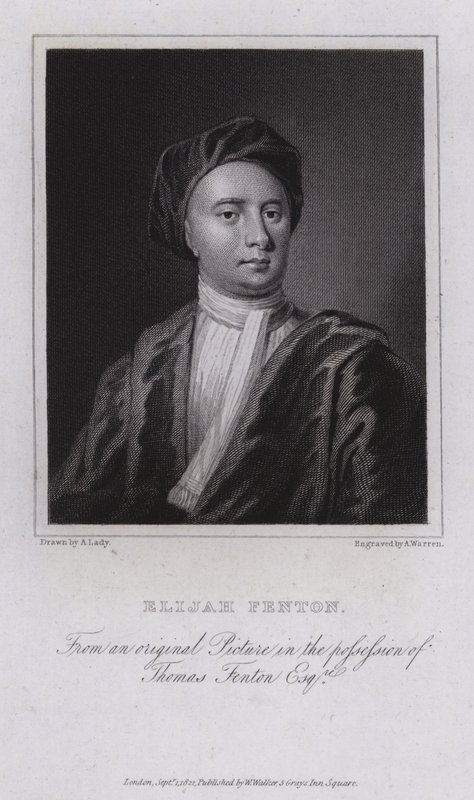 Elijah Fenton，英国诗人，传记作者和翻译家 作者 英语学校
