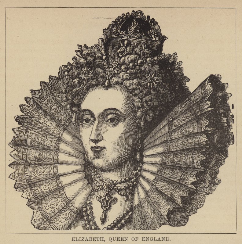 英格兰女王伊丽莎白（雕版画 作者 英语学校