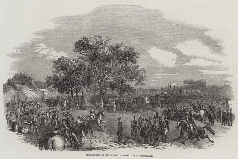 Encampment on the Plain of Satory, near Versailles (engraving) 作者 英语学校
