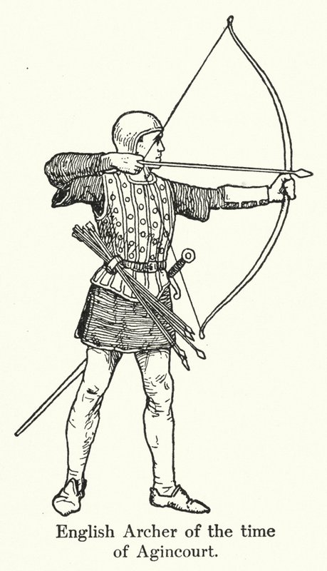 English Archer of the time of Agincourt (litho) 作者 英语学校