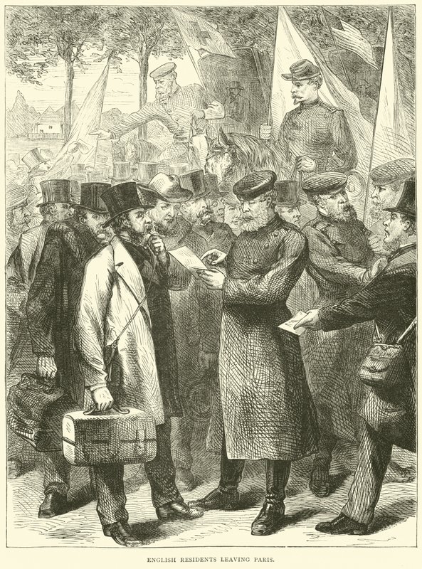 英国居民于1870年10月离开巴黎 作者 英语学校