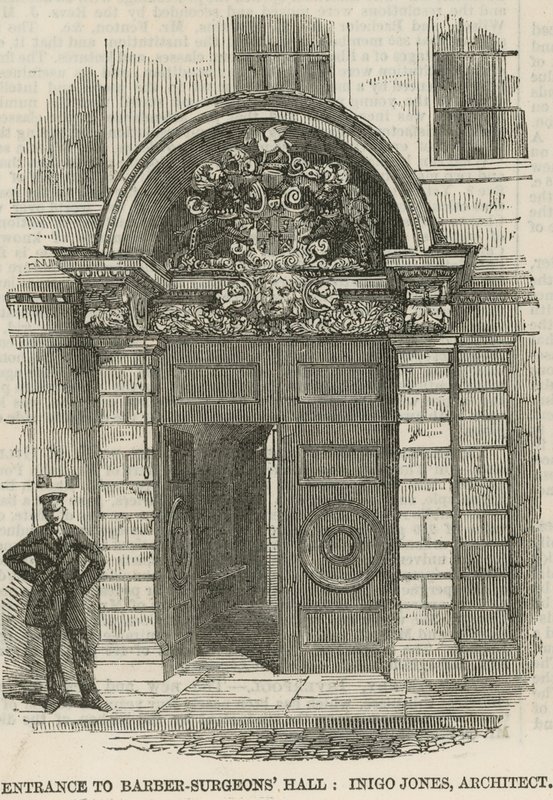 进入Monkwell Street的Barber-Surgeons Hall 作者 英语学校