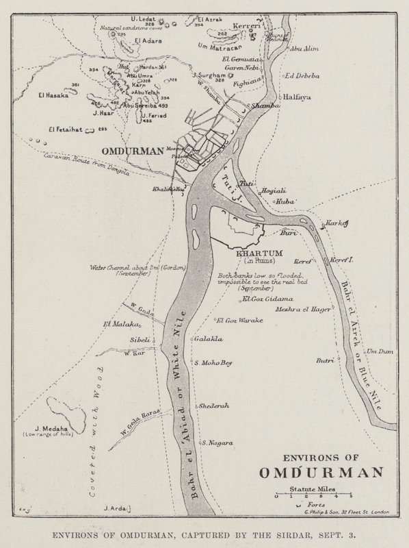 9 月 3 日，Sirdar 占领了 Omdurman 周边地区（雕刻） 作者 英语学校