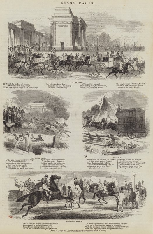 Epsom Races（雕刻） 作者 英语学校