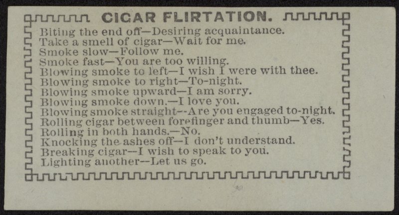 护送卡片名为Cigar Flirtation 作者 英语学校