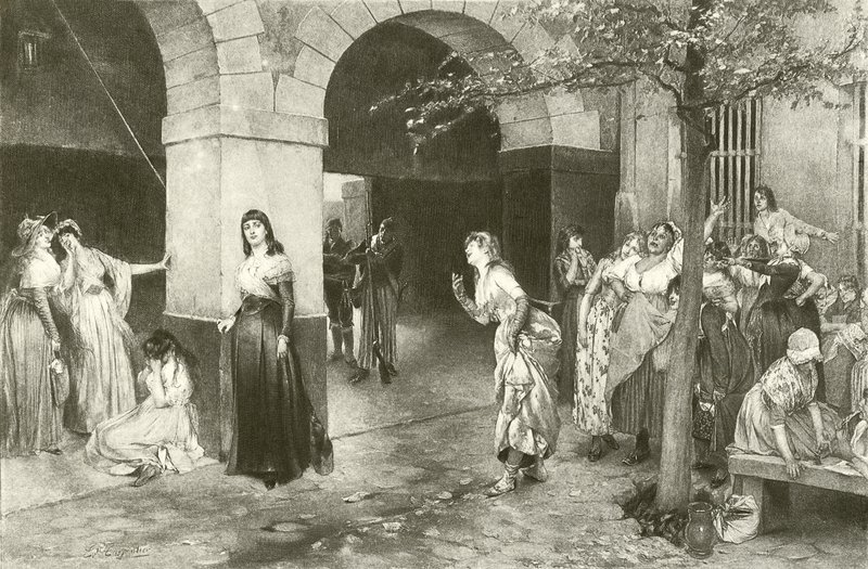 Evariste Carpentier罗兰女士在圣佩拉吉监狱（雕刻） 作者 英语学校