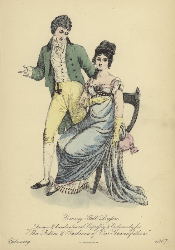 Evening Full Dress for Ladies and Gentlemen (coloured engraving) 作者 英语学校