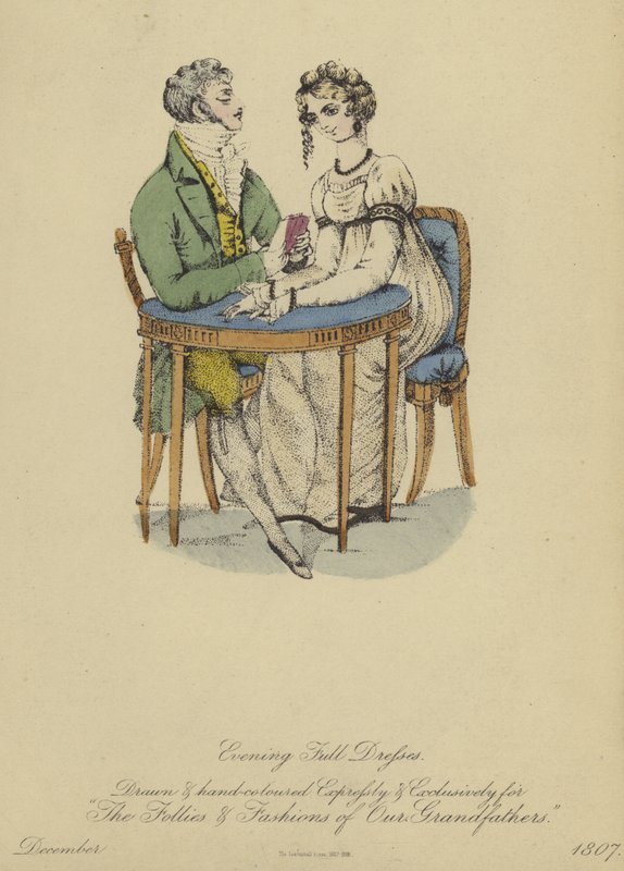 Evening Full Dress for Ladies and Gentlemen (coloured engraving) 作者 英语学校